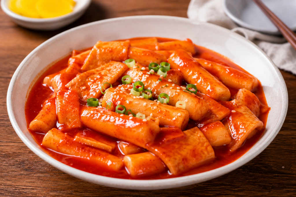 Popular Korean street food tteokbokki