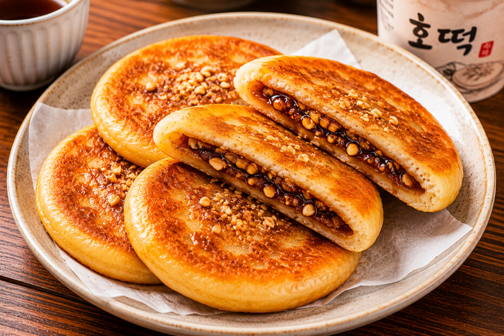 Korean sweet pancake hotteok