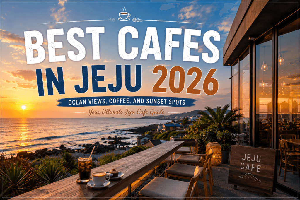 Best Cafes in Jeju 2026 featuring ocean-view cafes and sunset scenery