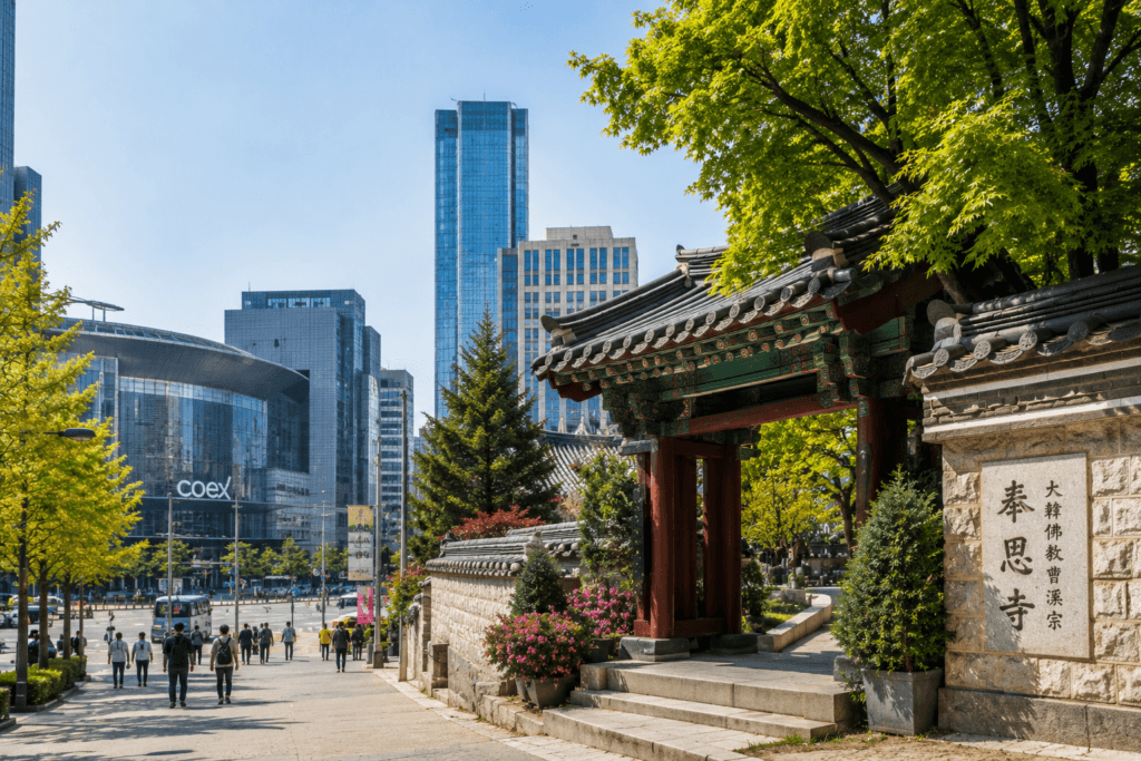 Bongeunsa Temple entrance near COEX