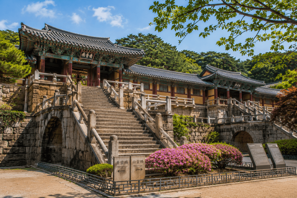 Cheongungyo and Baegungyo Bridges Cheongungyo and Baegungyo stone stairways at Bulguksa Temple