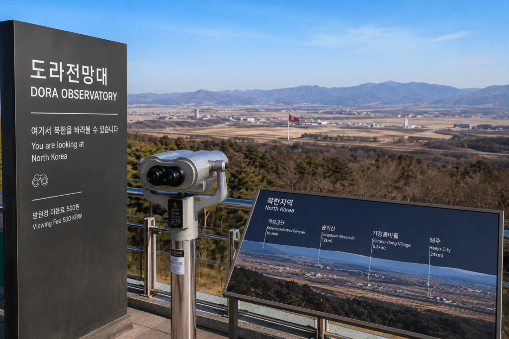 View from Dora Observatory overlooking North Korea