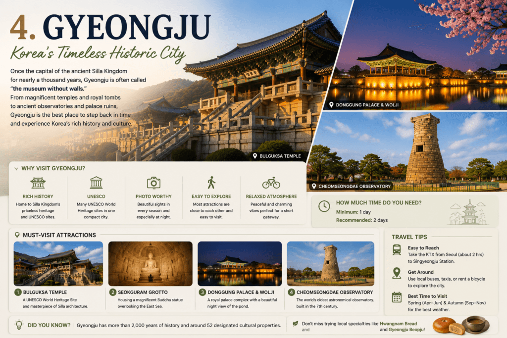 Bulguksa Temple Donggung Palace and Cheomseongdae in Gyeongju