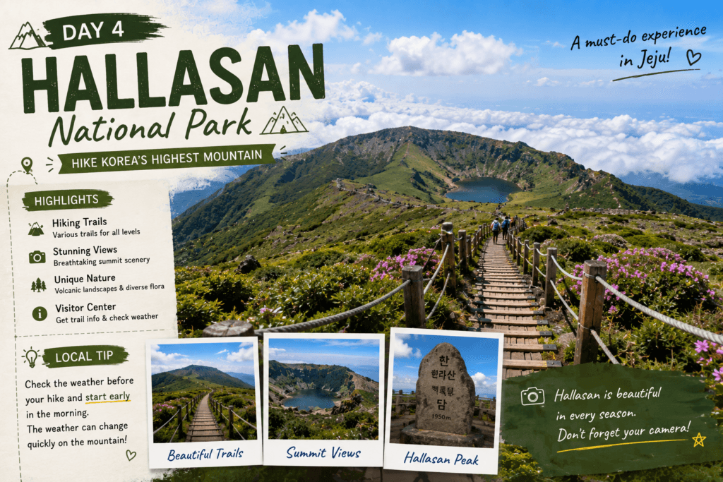Hallasan National Park Hallasan National Park hiking trail and summit scenery