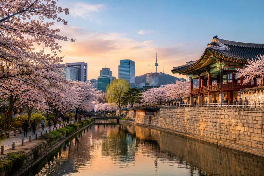 Traditional Korean architecture in Insadong Seoul