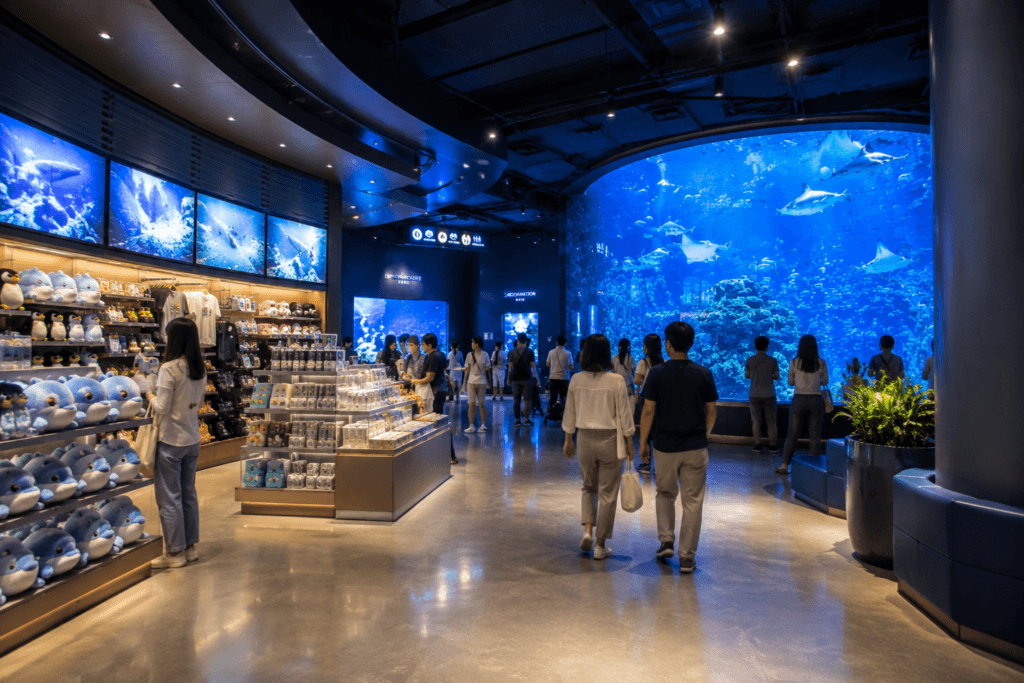 Gift shop at Lotte World Aquarium