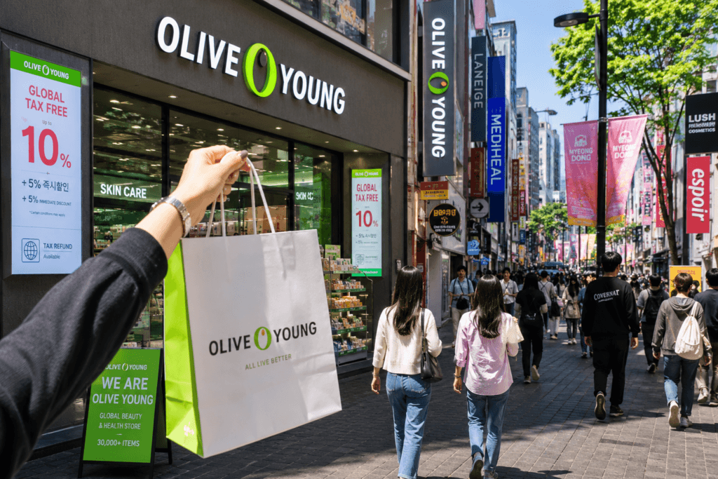 Olive Young in Myeongdong Shopping at Olive Young in Myeongdong Seoul