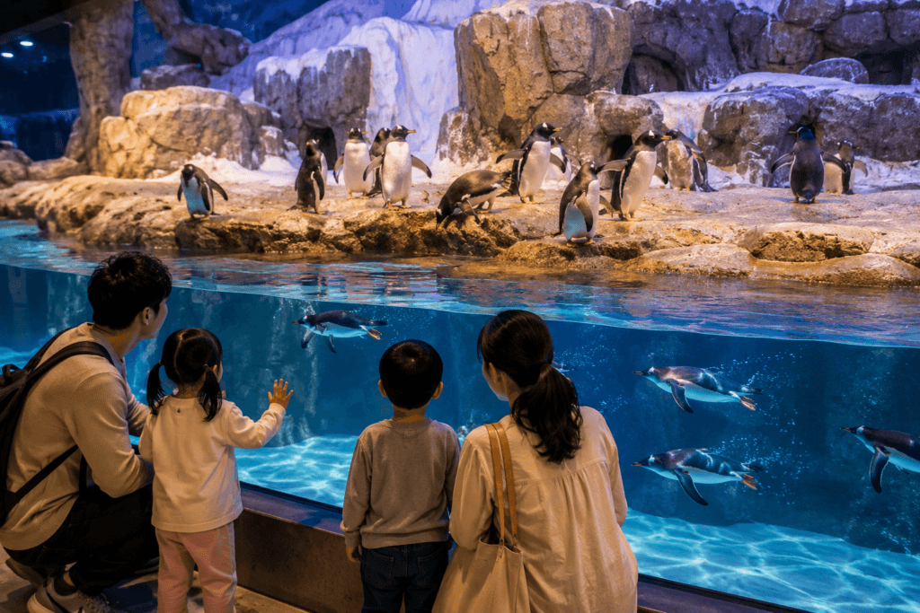Penguin area at SEA LIFE COEX Seoul Aquarium