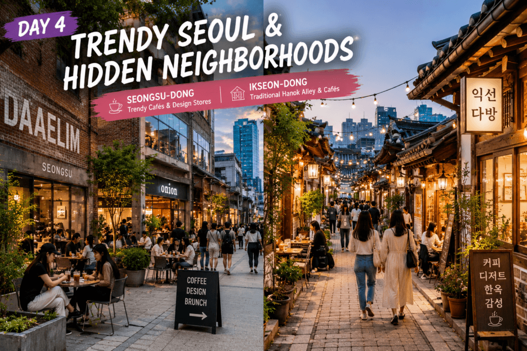 Day 4: Trendy Seoul and Hidden Neighborhoods Seongsu-dong cafes and Ikseon-dong hanok alleys in Seoul