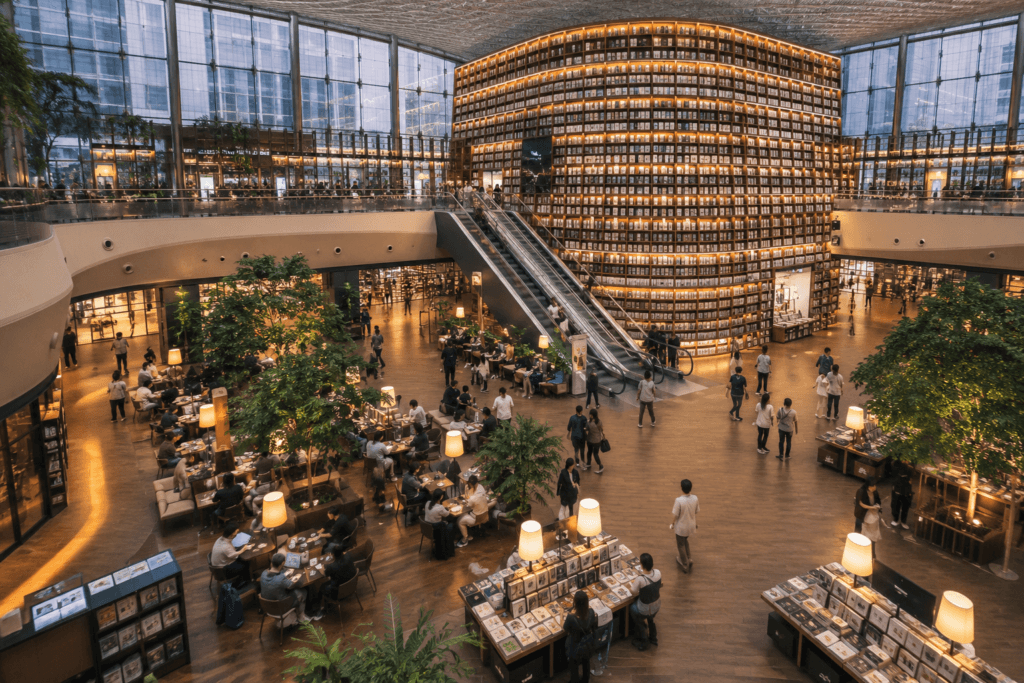 Starfield Library inside COEX Mall in Gangnam