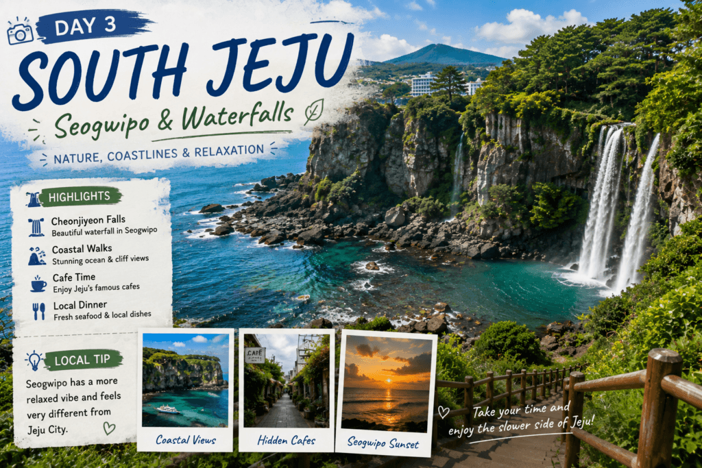 South Jeju and Seogwipo Waterfalls and coastal scenery in Seogwipo South Jeju