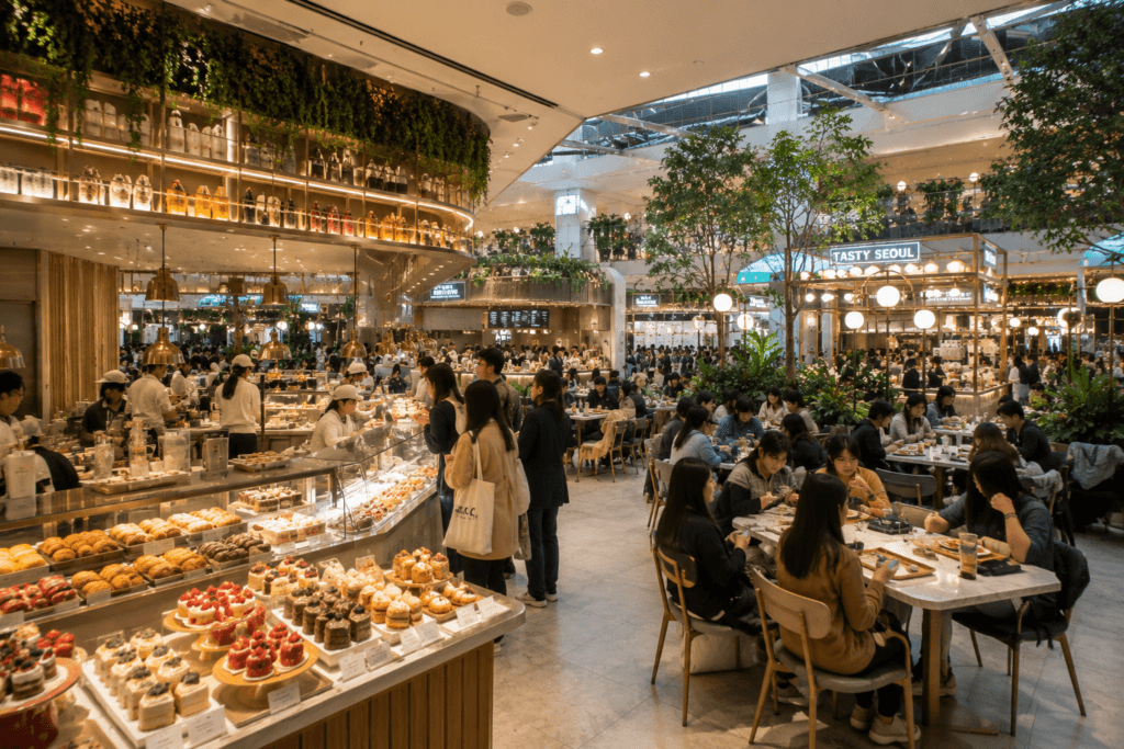 Food hall inside The Hyundai Seoul