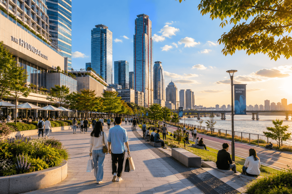 Yeouido Han River area near The Hyundai Seoul