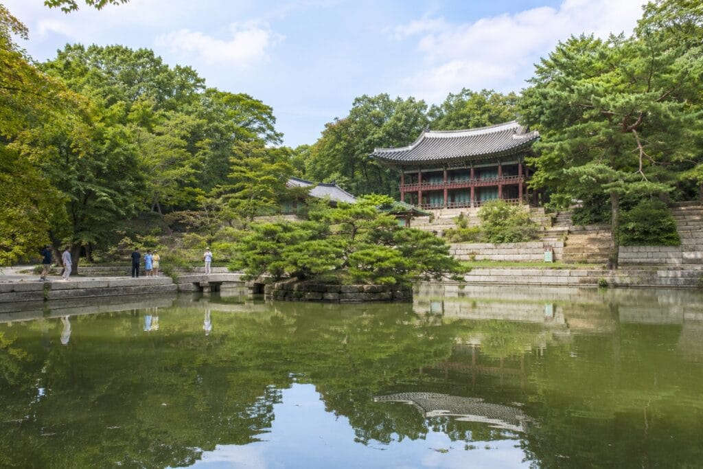 Buyongji Pond and Juhamnu Pavilion in Changdeokgung Secret Garden